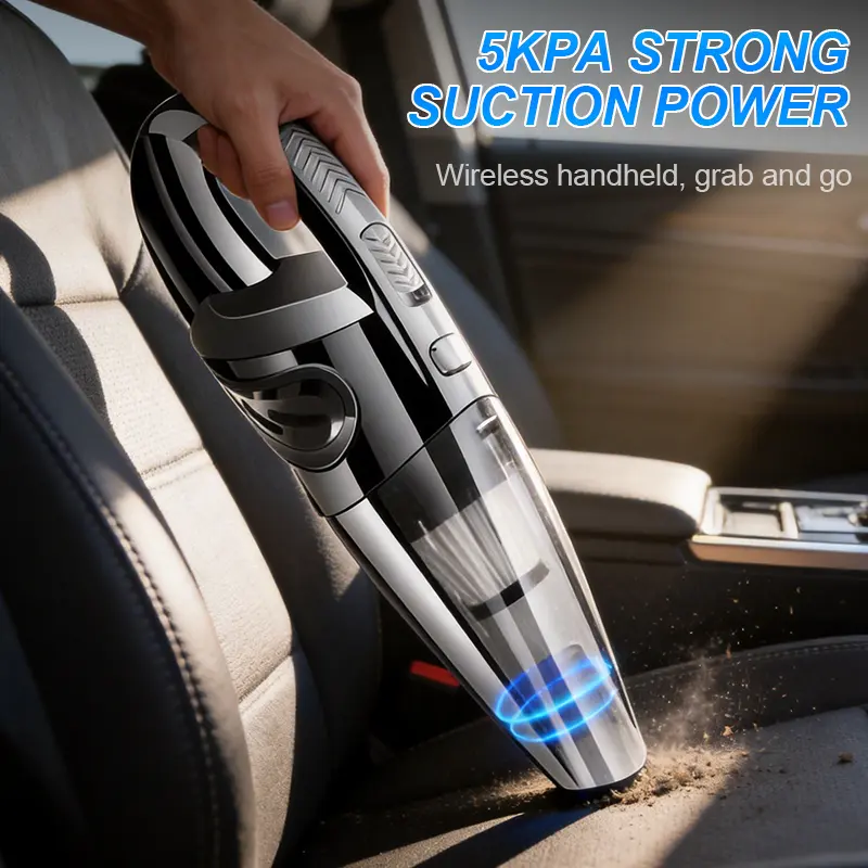 Mini Cordless Handheld Vacuum Cleaner| Powerful Suction for Pet Hair, Dust, Crumbs & Small Messes| Perfect for Home & Car Cleaning| Lightweight, Portable & Wireless with Multiple Attachments| Quick Clean Anytime Anywhere