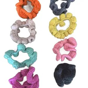 Scrunchies - Assorted Colors with Unique Twisted Design for Stylish Hair Accessories