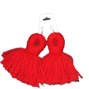 Yarn Tassel earrings (Short) Casual