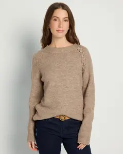 Braided Pullover Sweater