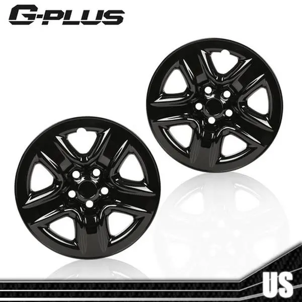 G-PLUS 2pcs 17" Black Wheel Skin Hub Caps - Wheel Disc Covers, Car Rim Accessories with Appearance Boost & Scratch Guard for 06-12 Toyota RAV4