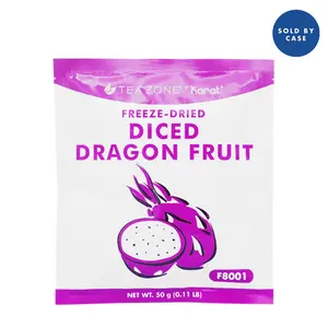 Tea Zone Freeze-Dried Dragon Fruit, Diced - Case of 12 bags
