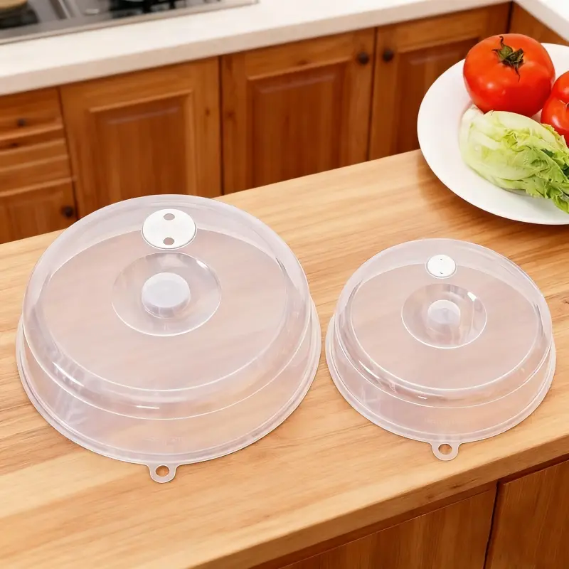 Microwave Splash Guard Food Cover, Transparent Plastic Bowl Lid for Kitchen Use, Kitchen Utensils, Kitchen Gadgets, Easy to Clean with Dust Protection in Various Sizes, Home and Kitchen
