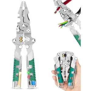 18-in-1 Wire Stripper & Multi-Tool Pliers, Foldable Electrician Tool with Screw Cutter, Wire Crimper, Stripper, and Tester – Compact All-in-One Hand for Home & Professional Use