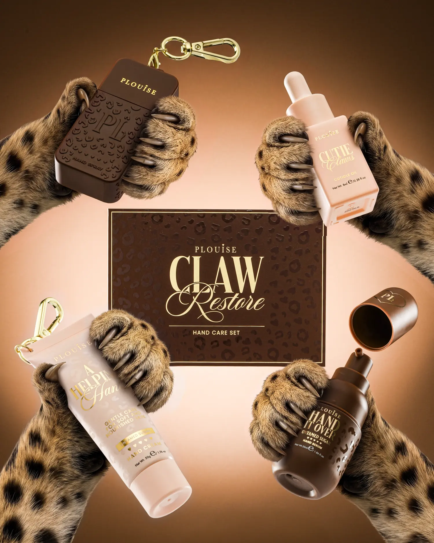 P.Louise Cheetah Claw Restore Hand Care Set
