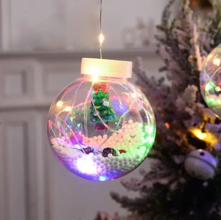 Holographic Glass Hanging Ornament Ball - Iridescent Home, Christmas Festive Decoration