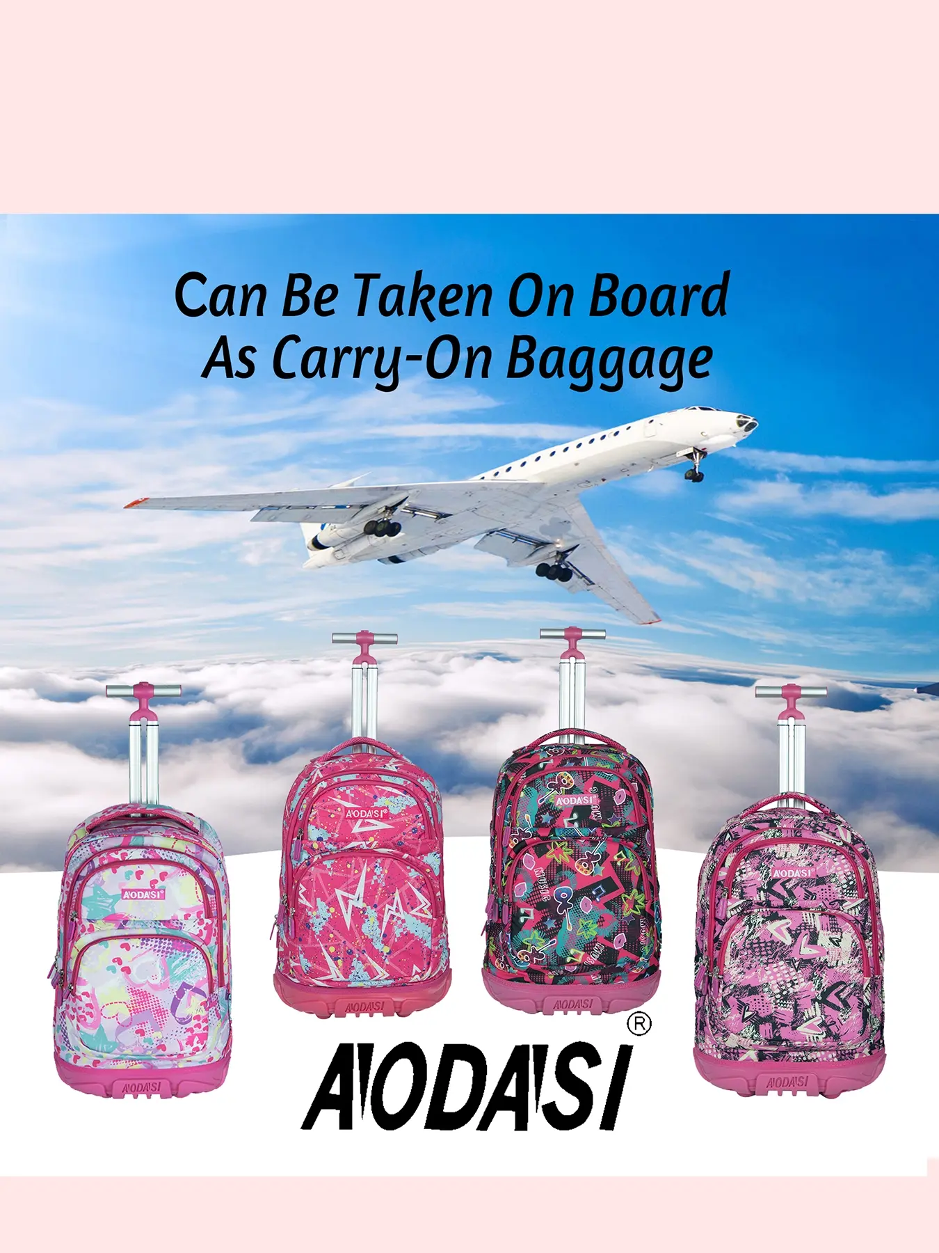 19 Inch Wheeled Rolling Backpack, 45L Large Capacity Teen Travel Bag, Check-In Luggage, Daily Use Shoulder Bag, Pull & Carry Design - TikTok Shop 19 Inch Wheeled Rolling Backpack, 45L Large Capacity Teen Travel Bag, Check-In Luggage, Daily Use Shoulder Bag, Pull & Carry Design - TikTok Shop