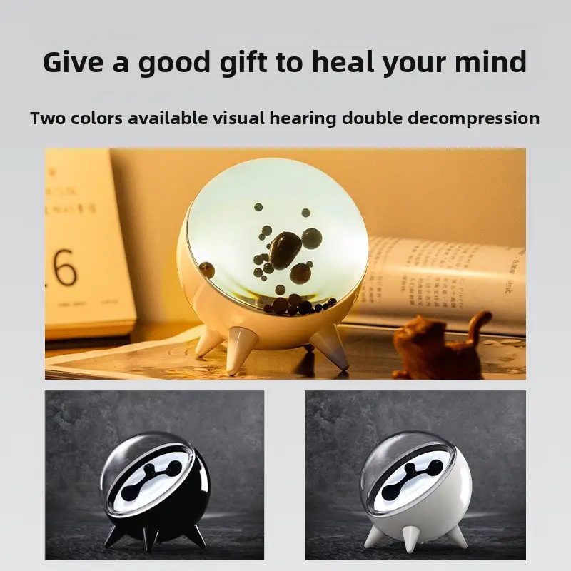 Dancing Ferrofluid visualizer with Music Rhythm,Music Speaker, Symbiote in a Bottle, Magnetic Fluid Toys, Desktop Decorations, Venom, Gift for Chrismas, ThanksGiving Birthday decoration Wholesale Available Boxes Ornaments speaker cleaner