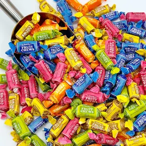 Tootsie Fruit Chews Candy - 1 Pound Bulk Bag, Fruit Chews Rolls, 5 Assorted Flavors, Soft & Fruity Taffy Candy, Individually Wrapped Gluten Free Treats