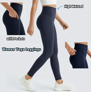 High Waisted Workout Yoga Leggings Tummy Control Butt Lifting with Pockets Breathable Gym Sportswear for Women