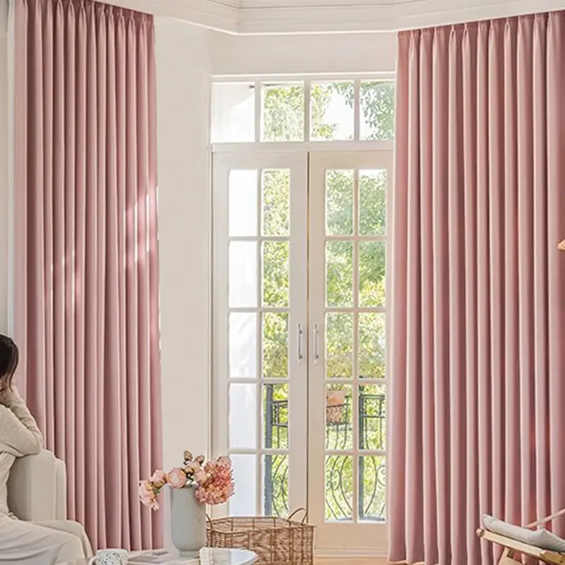 High Precision Full Shade Blackout Curtains, Modern Simple Living Room Bedroom Drapes, Custom Insulation Noise Reduction Curtains, Privacy Grommet Curtains, Window Curtains, 2pcs