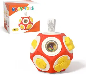 Busy Cube for Toddlers 1-3,12-in-1- Montessori Sensory Activity Cube with Children's Intellectual Development Learning,Educational Learning Gifts for Boys & Girls