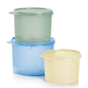 3-Piece Airtight Food Storage Canisters, BPA-Free Kitchen Containers for Dry Goods (Flour, Sugar, Cereal)