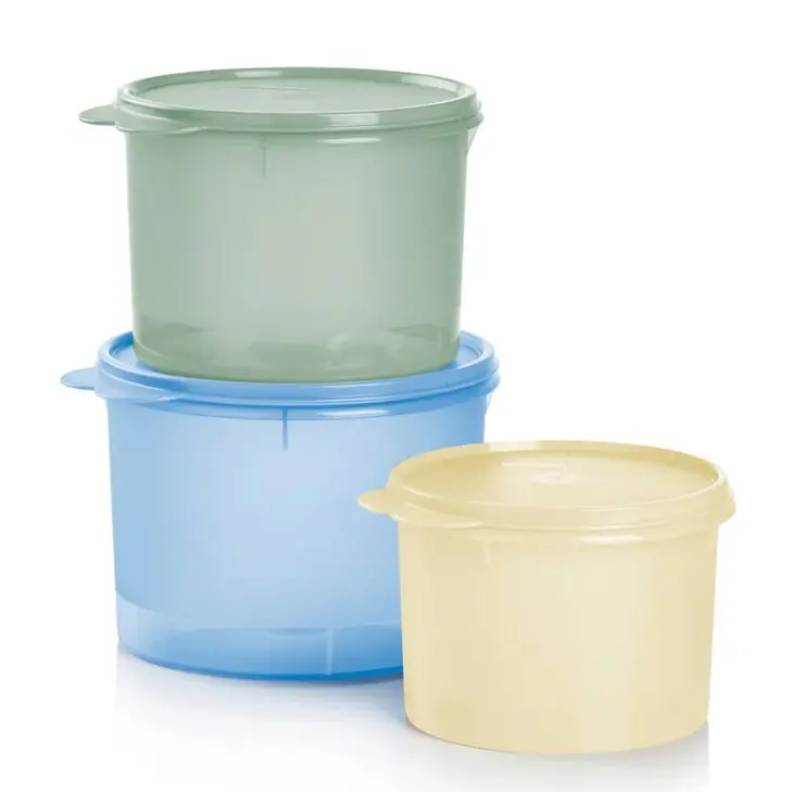 3-Piece Airtight Food Storage Canisters, BPA-Free Kitchen Containers for Dry Goods (Flour, Sugar, Cereal)