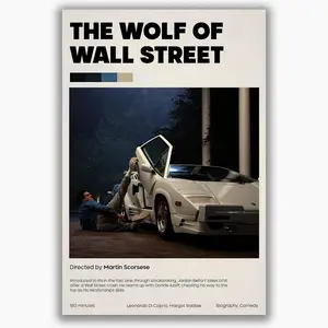 Auetrcls The Wolf of Wall Street Poster - 8"x10" to 30"x30" Lightweight Art Prints on Premium Archival Paper - New