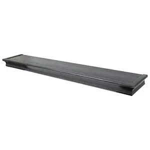212 MAIN 36 in. High & Mighty Beveled Edge Hanging Floating Shelf - Black Home Decor Shelf with 15lb Capacity, Tool-Free Installation