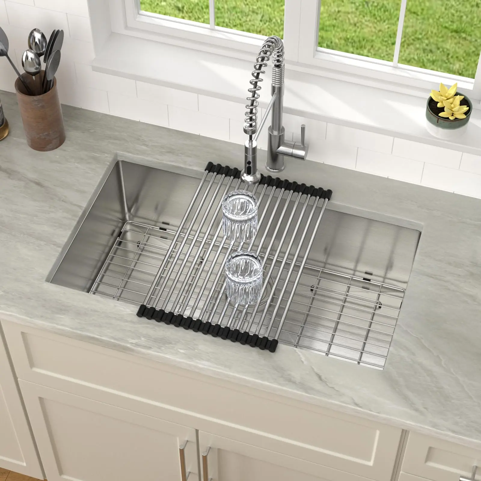 Logmey 30" Undermount Kitchen Sink 16 Gauge Stainless Steel Sink Single Bowl Under Counter, 30"x19"x9" Rounded Corner,Kitchen Upgrade 2026,Kitchen Remodel Essentials