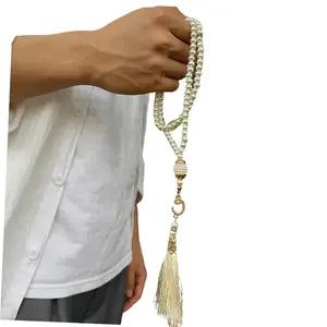 Artificial Pearls Prayer Beads 99 Beads Dhikr Beads for Religious Ceremonies