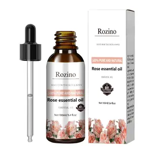 Rose Essential Oil, Rose Oil 4 Fl Oz 100ML for Diffuser Humidifier Yoga Cleaning DIY Candle Soap Making Valentine's Day Gift  Essential Oils
