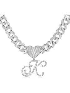 Initial Necklaces for Women 14K Gold Plated Letter Necklace Dainty Gold Name Necklace Personalized Initial Tag Pendant Necklace for Women Trendy Gold Jewellery