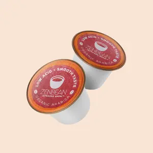 Zenbean Infrared Brew Organic Arabica Coffee Pods - 24 Low Acid K-Cups with Rhodiola Rosea & MCT Oil for Enhanced Focus & Alertness - Natural