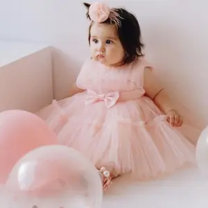 2066 Girls Dress Children's Dress Mesh Wedding Casual TuTu Dress Princess Kids Girls Dress Party Formal Dress