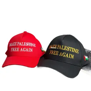 Make Palestine Free Again Embroidered Cap | Red | Black Adjustable Snapback