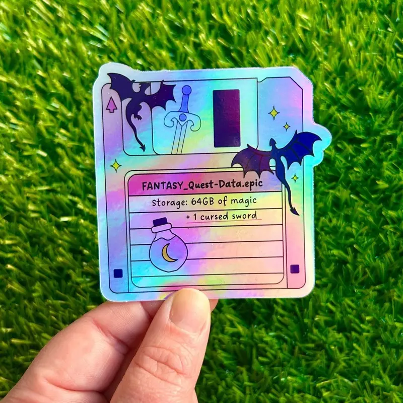Holographic Fantasy Sticker DIY Craft Supply Book Sticker Fantasy Sticker