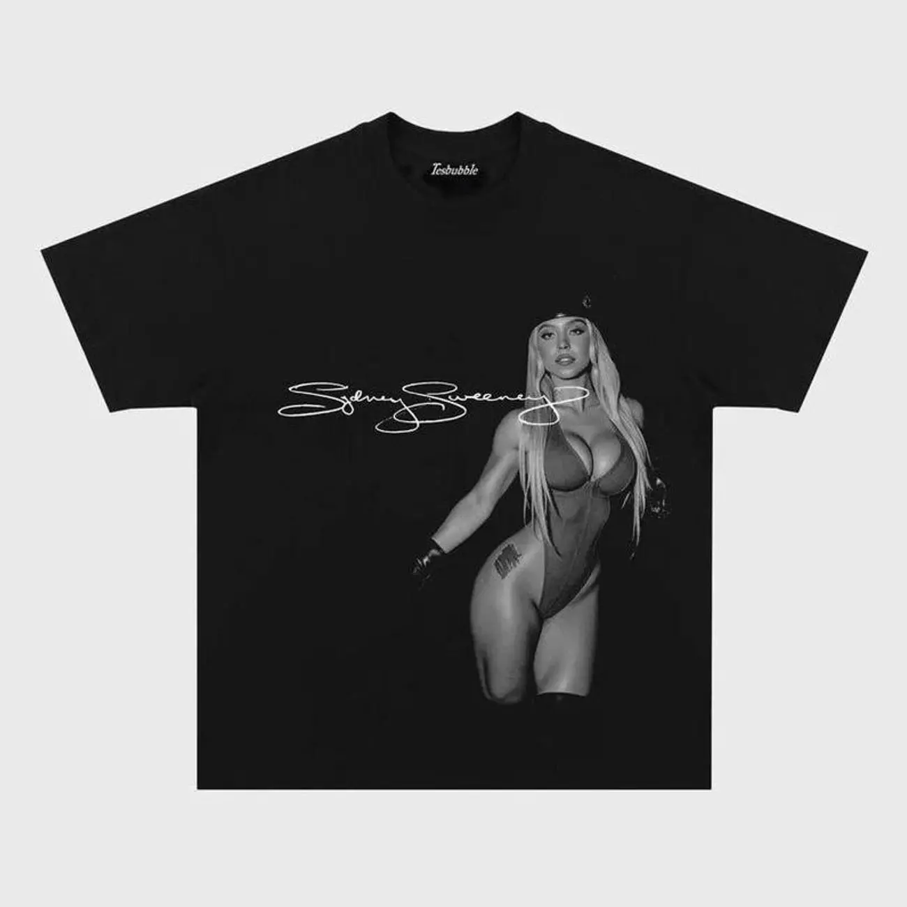 Sydney Sweeney Graphic T-Shirt Black Vintage Style Men Women Unisex Tee P55W9
