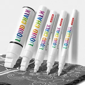 Erasable liquid chalk, white chalk for blackboard, smooth writing, 1mm thin, 3mm small tip, 6mm medium tip, 10mm thick tip, 15mm jumbo tip, wet and dry erasers for blackboards, windows, metal and glass Art Supplies