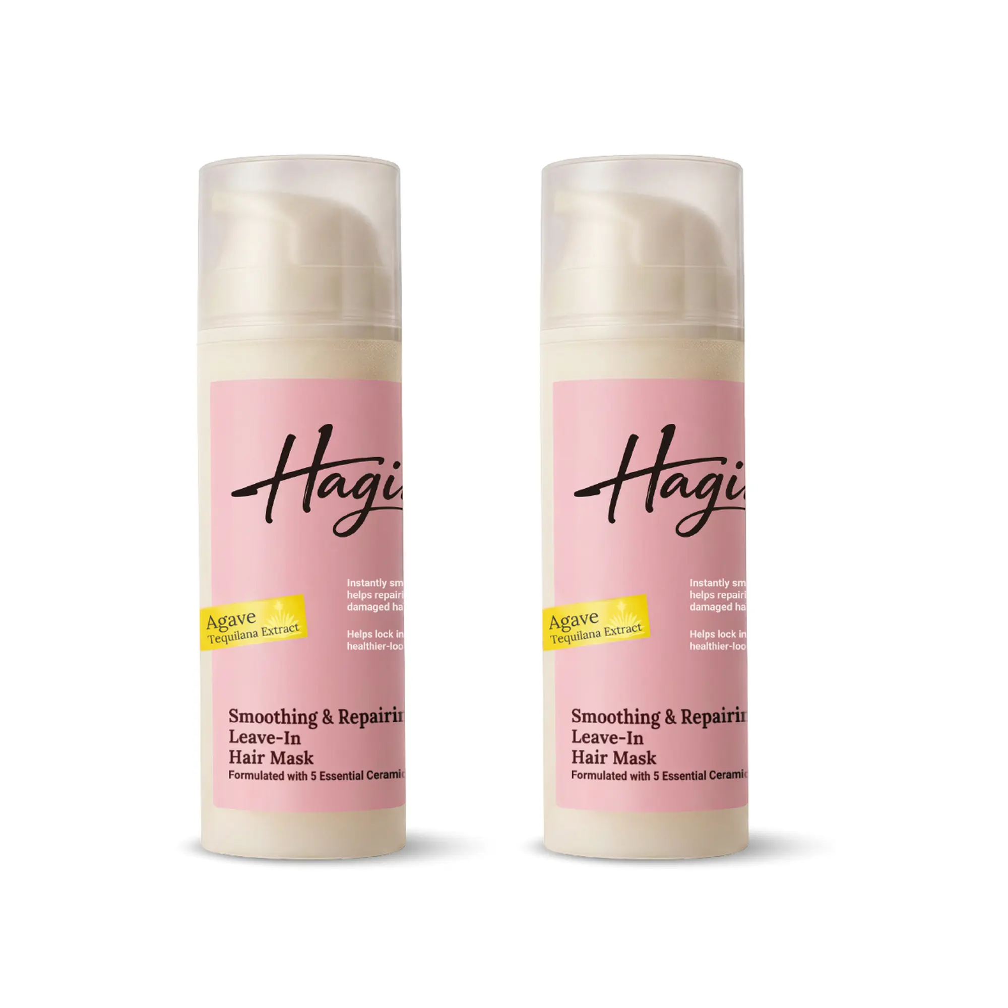 hagirl Agave Leave-In Hair Mask 2-Pack for Dry, Frizzy Hair, Frizz Control & Heat Protection