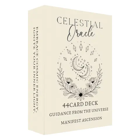 44 Oracle Cards 13x9cm Tarot Card Game Celestial Guidance for Ultimate Enhancement, Cosmic Insights for Card Game Enthusiasts