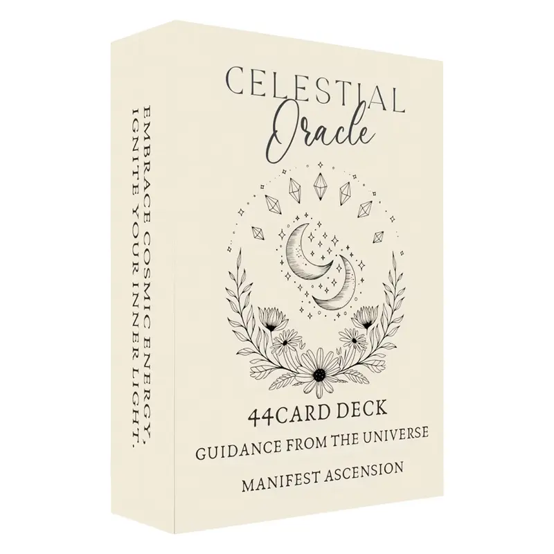 44 Oracle Cards 13x9cm Tarot Card Game Celestial Guidance for Ultimate Enhancement, Cosmic Insights for Card Game Enthusiasts