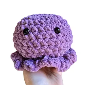 Crochet Jumbo Purple Octo Plushie Decor