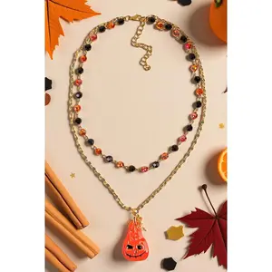 Pumpkin & Spell Necklace