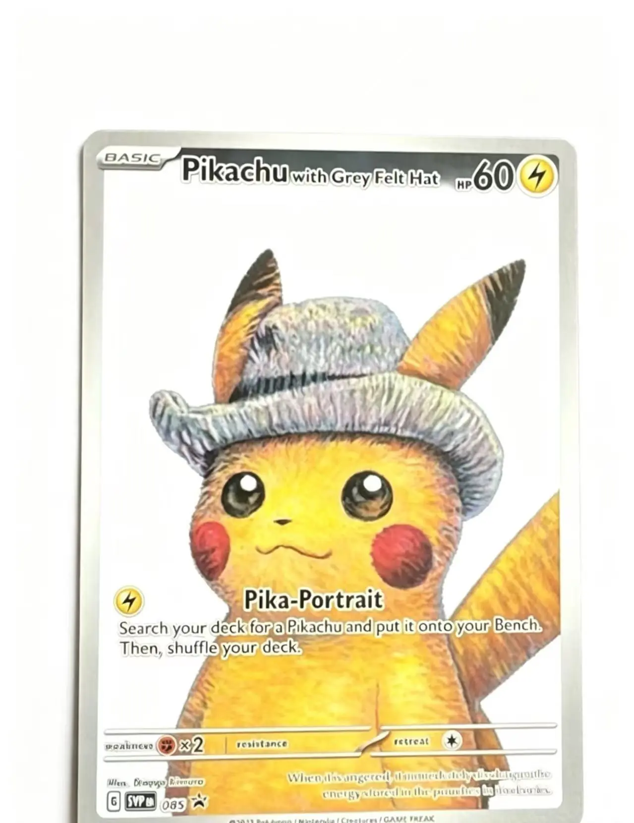 085/SVP English Limited Promo Trading Card Grey Felt Hat Art Style Mascot Collectible