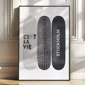 Stockholm Style Black And White Cheetah Wall Art Set, Trendy Y2K Fashion Posters, Aesthetic Bedroom Decor Prints