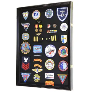 XL Military Medals, Pin, Patches, Badges, Ribbon, Insignia, Buttons, Flag Display Case Cabinet