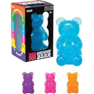 Gummy Bear - Sensory Fidget Toy with Jelly-Like Filling - 3.5" Tall - Colors May Vary (Pack of 1)