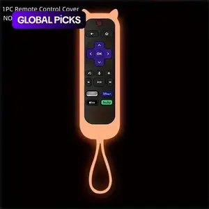 Luminous Remote Control Cover, Remote Storage Case with Lanyard, Remote Control Protector Compatible with TCL, Hisense and Roku TV, Travel Storage, Storage Bag #GLOBAL PICKS