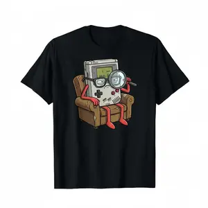 Cool Old Game Boy Detective Shirt Retro Gaming Console Funny Cotton Graphic Tee for Men and Women 100% Cotton Round Neck Short Sleeves Unique Design
