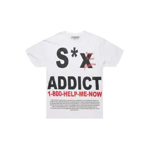 Addict White Graphic T-Shirt