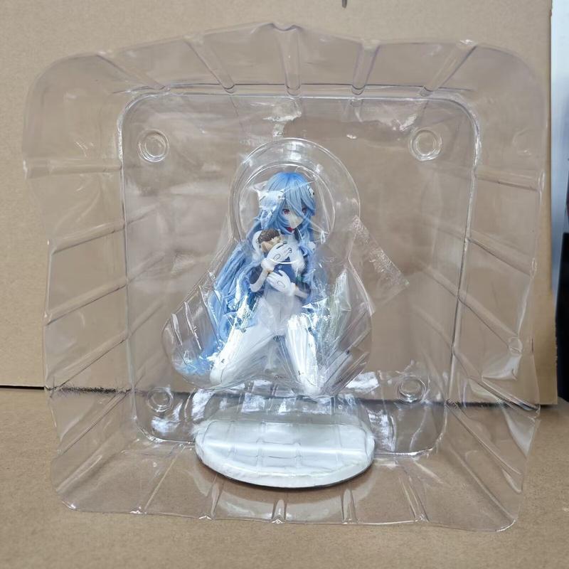 Iconic EVA Rei Ayanami Kneeling Figure  New Theatrical Edition Long Hair Gentle Gaze – Must-Have Anime  for True Evangelion Fans! toy excellent gift choice decor festive home craft art figurine