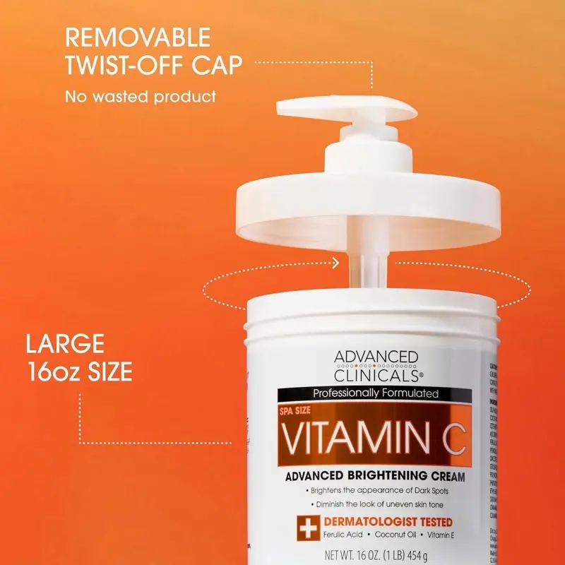 Vitamin C Cream Lotion Body Lotion - Moisturizing & Firming for Women, Men, and Uneven Skin Tone with Travel Size - Comfort, Hydrating Hydrate Skincare Moisturizer Brightening Anti Aging