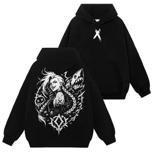 Game X Limited Jinx Acane #11 League of Legends Cyberpunk Inspired T-Shirt Sweatshirt Hoodie LOL Champions Graphic Tee for Gamers, Anime Style Streetwear, Unisex Gift Shirt