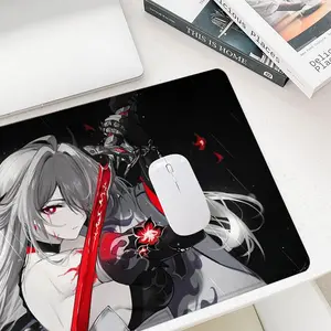 Anime Girl Pattern Mouse Pad, Rectangle Gaming Mouse Pad, Non-Slip Mousepad, Office Desk Keyboard Mouse Mat for Home Office Game Room Desk