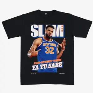 KARL-ANTHONY TOWNS Vintage Tee, SLAM Cover Tee(SLAM 254), Casual Classic Sport Cotton Tee, Unisex Fit for Men and Women