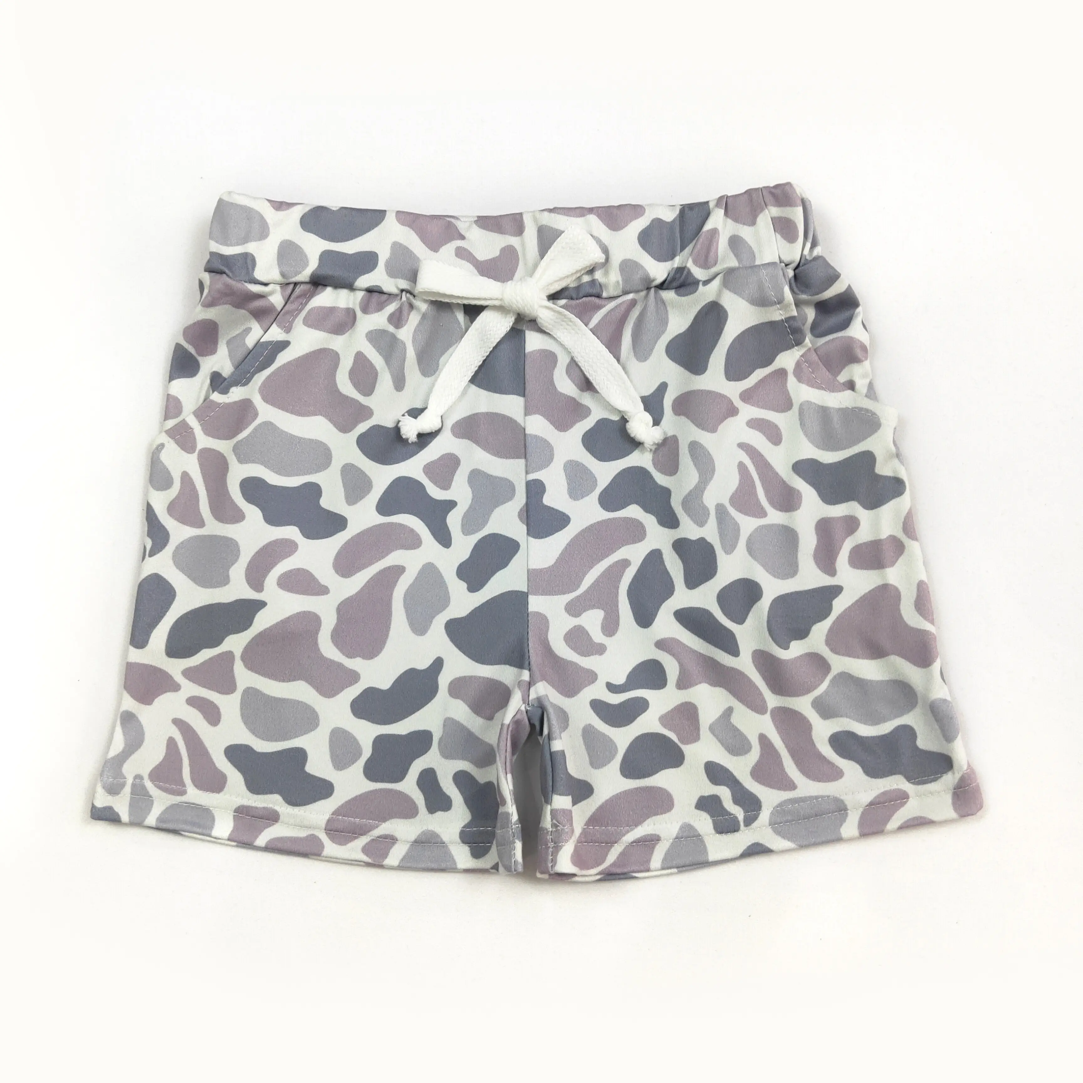 Camouflage Grey Print Summer Boy Shorts