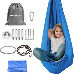 Sensory therapy swing for kids and adults, sensory hammock for kids indoor or outdoor, autism sensory cuddle swing,holds up to 300lbs