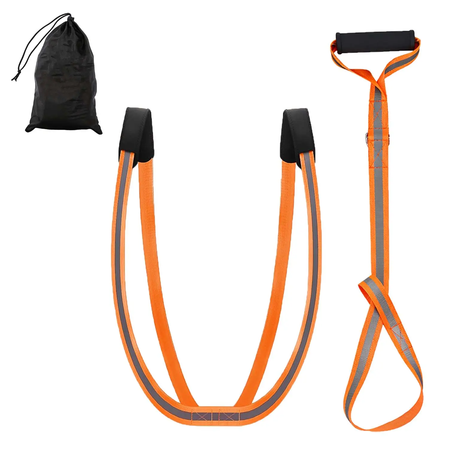 Heavy Duty Deer Drag & Harness Set, Reflective Nylon Gear for Outdoor 400lbs Capacity Drag